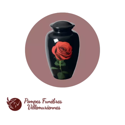 Urne Rose Rouge- PF Villemuriennes