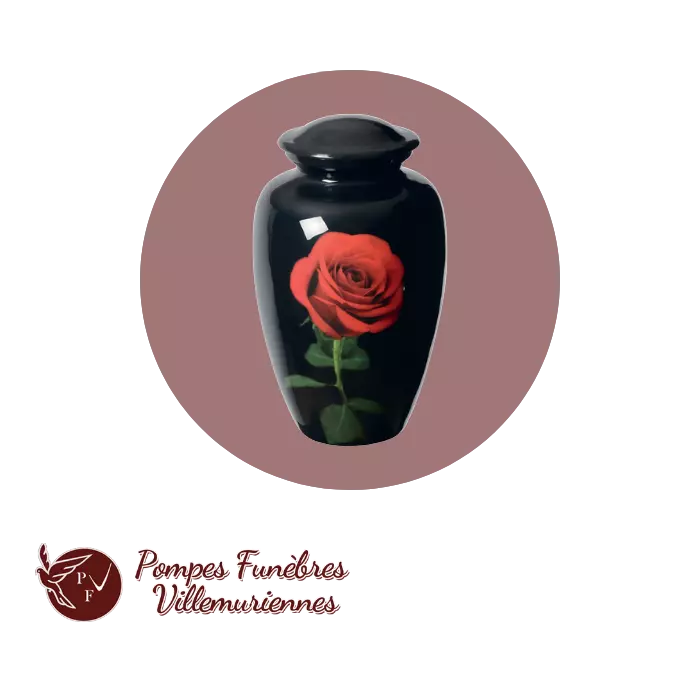 Urne Rose Rouge- PF Villemuriennes